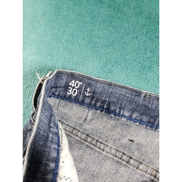 Nautica Jeans Size 40x30 Mens Blue Pants Stretch Loose Baggy Relaxed Straight - Picture 4 of 14